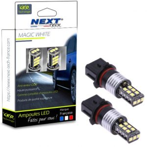 P13W LED - ampoules LED blanc pur - feux de jour LED