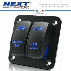 Doubles boutons interrupteurs pour barre LED 12-24V