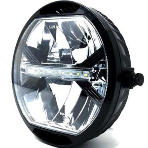 Phare avant de moto LED homologué 180mm roadster café racer