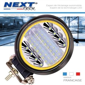 Feu de travail à LED 110mm avec éclairage de jour orange