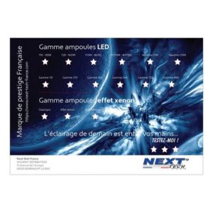 Présentoir gamme d'ampoules LED automobile - Next-Tech® France