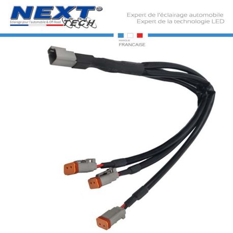 Adapteur rallonge 3 sorties avec prises DT Deutsch 2 contacts