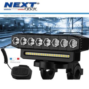 Barre LED avec fixation au guidon pur trottinette électrique