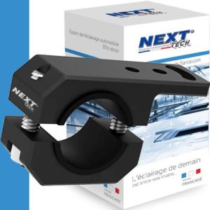 Fixation de feux LED additionnels moto sur crash bars