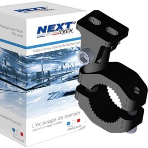 Support de fixation articulé de type tubulaire pour feux LED moto