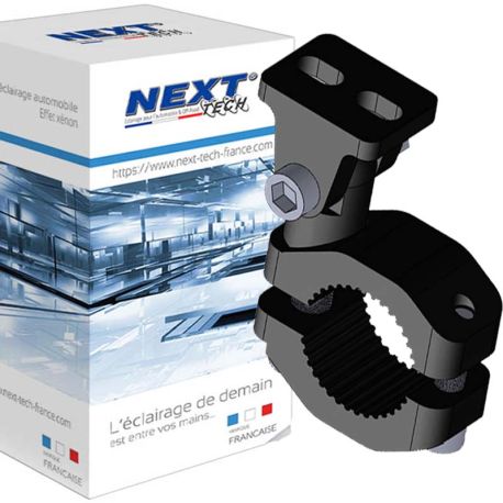 Support de fixation articulé de type tubulaire pour feux LED moto