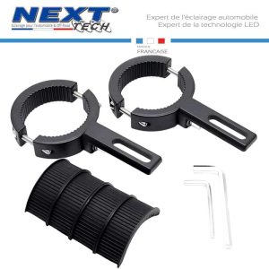 Support pour fixation de phares additionnels sur tube gros diamètre 38-60mm
