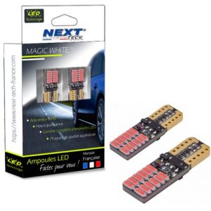 T10 W5W LED rouge Canbus - anti erreur ODB - plates