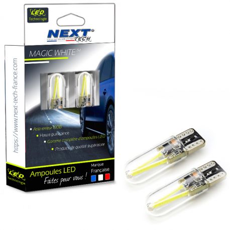 T10 W5W veilleuses LED filaments blanc 5000K - Next-Tech®