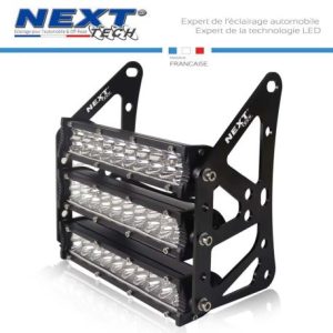 Tête de fourche 180W triple rampes LED pour moto et projet prototype