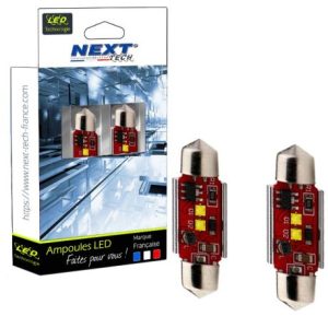 Veilleuses ampoules navette C5W à 2 Led CREE CANBUS