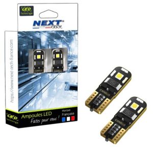 Veilleuses LED plates T10 W5W 12v non polarisés Canbus