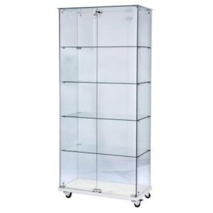 Vitrine en verre double porte avec verrou - 1800 x 800mm
