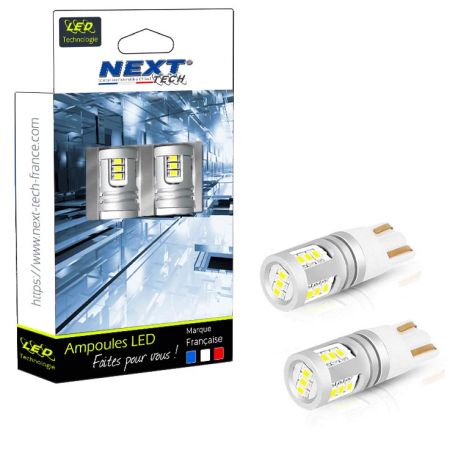 Ampoules veilleuses W5W LED T10 Canbus 12v - 24v - Blanches